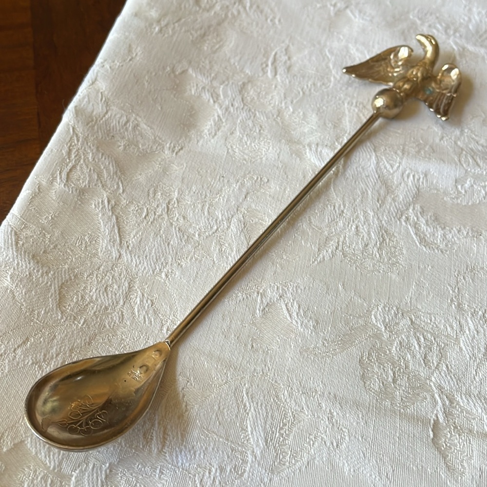 Vintage Eagle top long ice tea spoon
